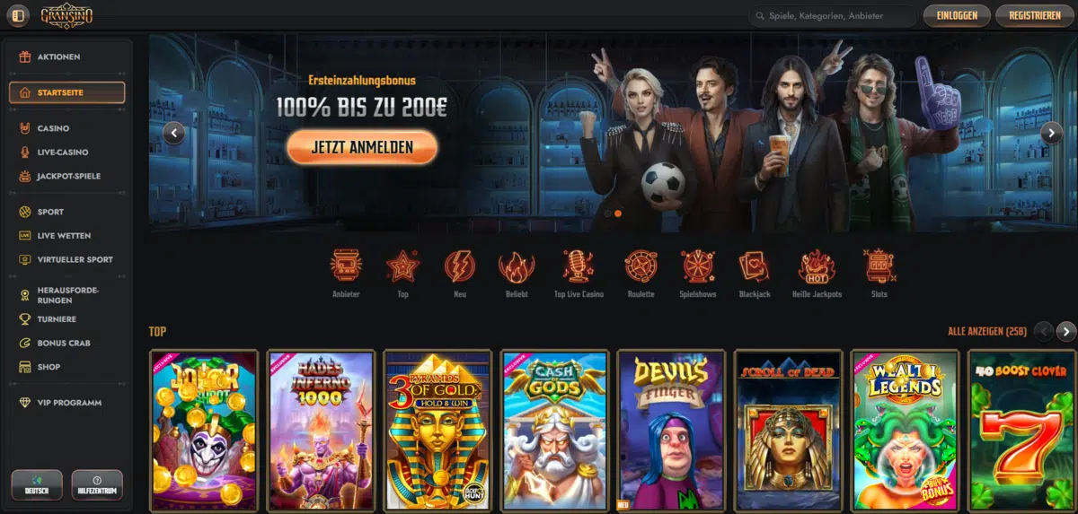 Gransino - online casino ohne oasis